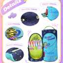 3 x Magnetic Standing Pencil Case for Boys - Back to School Stuff, Space Standing Zipper Pencil Case Aesthetic, Large Capacity Stand up Pen Bag, Stationery Pen Holder, Study Supplies for Students