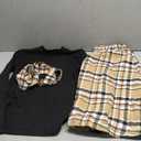 PATPAT Family Matching Outfits for Fall Winter Long Sleeve Women Dresses and Sweatshirts Sets for Holiday Photoshoot (Small, Lightkhaki)