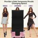 Winceed Privacy Curtain for Dance Bag, 59"x31.5" Portable Dance Bag Changing Curtain, 600D Oxford Fabric, Dance Bag Suitcase Curtain for Training Competition Backstage Outdoor Camping (Black)