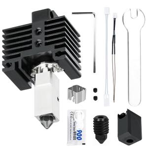 Upgraded Hotend Kit for Bambu Labs X1/X1C 3D Printer, with Plated Copper Heater Block Titanium Heat Break, Extra Hardened Steel Nozzle, Hotend Silicone Sock, Thermistor (Not for P1S/P1P)