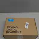 Veise Keyless Entry Door Lock with 2 Lever Handles - Electronic Keypad Deadbolt, Auto Lock, Back Lit & Easy Installation Design, Front Door Handle Sets, Matte Black