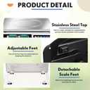 Copkim Commercial Food Scale Digital Weight Food Electronic Price Computing Accurate Meat Produce Scale with LCD Display for Kitchen Farmers Market Deli Shop Retail(88lb/40kg)
