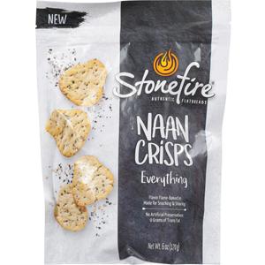 2 x Stonefire Naan Crisps Everything 6oz (EXP 10/20/26)