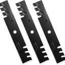 GY20852 48 inch 7-Star Mulching Toothed Blades for John Deere GX21784 D140 E140 D160 E150 E160 E170 LA145 LA140 LA155 155C 48" Decks 100 Series Tractor Zero Turn Mower GX21785 AM137757 2-Pack, Black