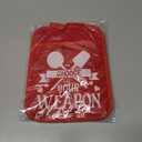 Funny Christmas Kitchen Pot Holders with Pockets, Choose Your Weapon Red Holiday Christmas Oven Pot Holders Heat Resistant Oven Mitts Hot Pads for Kitchen Baking Cooking