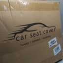 MINGBRON Car Seat Cover Full Set, Leather Car Seat Cover, Waterproof Seat Covers, Car Seat Cushion, Nappa Leather Seat Covers Car Seat Protector Universal Fit Most Cars Black