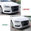 Aerodynamic Front Bumper Splitter Lip, Blade, Chin Spoiler, Body Kit Fit for Audi A3 8V Pre-Facelift 2013-2016 Standard,Gloss Black