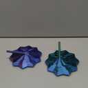 2Pcs 3D Printed Expanded Sensory Fidget Star, Expandable 4.3 Inch Fractal Fidget Hexagon Whirling Spiral Star, Stress-Relief Spinning Tower Toy with Handles (Blue-Purple, Blue-Green)