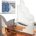 Neepanda Silicone Splash Guard for Bathtub, 2 Pack Shower Water Guards Large Bathtub Splash Guard Self-Adhesive Waterproof Shower Splash Guards to Keep Water Inside Shower (White)