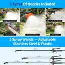 Battery Powered Backpack Sprayer 4 Gallon, 21V 2.6Ah Electric Pump Sprayer with 6 Nozzles, Telescopic Wand for Garden Weed Lawn Yard Clean