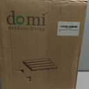 Domi Plastic Interlocking Deck Tiles, 27 Pieces One Pack, 12"x12" Waterproof Outdoor Flooring All Weather Use Decking Tiles for Shed Floor Porch Poolside Garden Backyard, Dark Brown