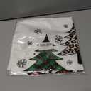 Merry Christmas Tree Pillow Covers 18x18, Winter Home Decor, Red and Green Plaid Leopard Xmas Tree Snowflake Decorative Pillow Covers for Couch Sofa Bedroom Living Room Home (Style02)