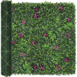 Greenery Grass Wall Boxwood Plant Roll: 60"x128"(53.5 SQFT) with UV Resistant Green Leaves Faux for Interior Panel, Greenery Backdrop,Garden and Indoor Outdoor Wall&Fence Covering Privacy (3D Style 2)