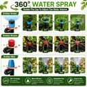 300FT Drip Irrigation System Kit, Quick Push-to-Connect Auto Garden Watering Irrigation System with 70FT 1/2'' & 230FT 1/4'' Tubing, Adjustable Dripper Sprayers for Raised Bed, Lawn, Greenhouse