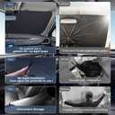 Windshield Sun Shade Umbrella: for Volvo XC60-2018-2024 - Front Custom Car Window Shades - Foldable XC 60 Sunshades Block UV Keep Cool (Standard Version)