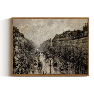 VIYYIEA Framed Canvas Wall Art Home Decor for Living Room Classical Cityscape Artwork Wall Decorations Vintage Oil Painting Prints Parisian Street Wall Decor Bathroom Wall Pictures Farmhouse 24x36in