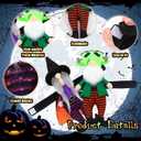 2 Pack Halloween Curtain Buckle Doll Witch Zombie Gnome Curtain Tieback Hold Back Fastener for Window Home Hotel Room Decoration