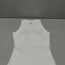 CHICME Women Built-in Bra Tank Tops Sleeveless Casual Shirts Racerback Ribbed Fitted Tank Tops (Small, White)