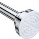Ausemku Shower Curtain Rod Tension - 32-80 Inch Never Rust Non-Slip Spring Tension Curtain Rod No Drilling Stainless Steel Curtain Rod Use Bathroom KitchenSilver
