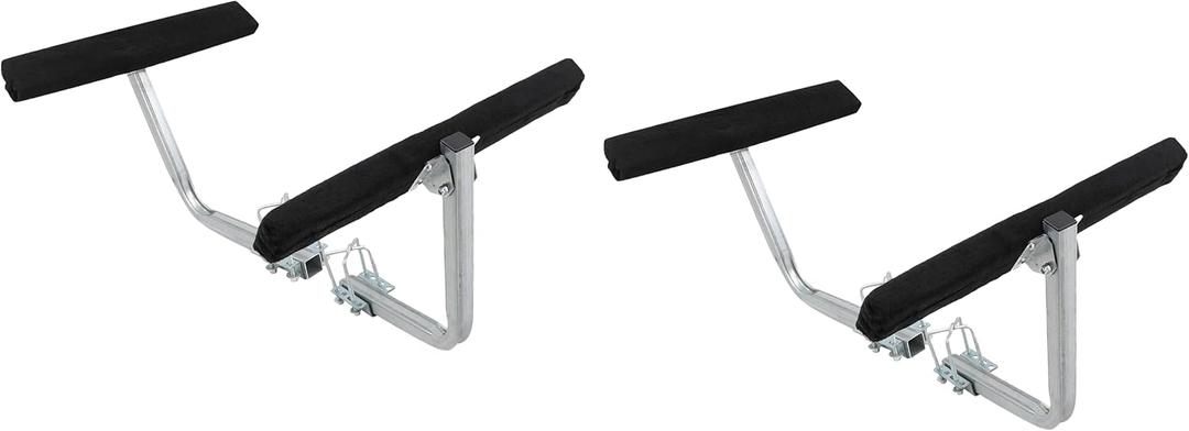 Boat Trailer Guides 2-4 Foot Bunk Boards Kit - 24 Inch Carpeted Guide On Tilting Side Bunks for High Beam, Box or C-Channel Trailers with Mounting Frames and Hardware