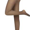 Fleece Lined Tights Women Fake Sheer Thermal Winter Warm Pantyhose (Brown)