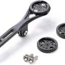 Cestbon Compatible with Garmin Edge Wahoo Elemnt Bryton Rider Stages Dash Out Front Bike Mount for Aero Integrated Handlebar, GoPro Combo Mount with Camera and Headlight