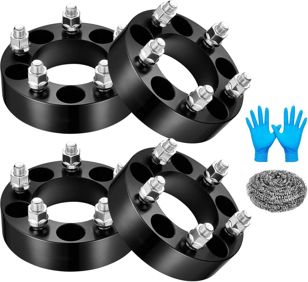 BDFHYK 5x114.3mm Wheel Spacers 1.5 inch Compatible with Ford Jeep Compatible with Lincoln Mercury, Forged 5 Lug Wheel Adapters 1/2 x 20 & 82.5 mm Hub Bore, Set of 4, Not Hubcentric