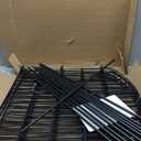 24 in(H) x20 Ft(L) No Dig Heavy Duty Metal Fence - 10 Panels Thick Rust-Resistant Decorative Fence Posts for Yard Security, Garden, Lawn, Farm and Poultry (Black)