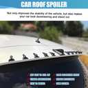 RGOAANC 10PCS Universal Car Carbon Fiber Black Shark Fin Diffuser Set, ABS Material, Upper Position, Reduces Wind Resistance and Noise