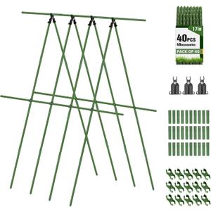 Joyhalo 40 Pack 17 in Modular Garden Trellis Kit Cucumber Trellis, DIY 4ft 5ft 6ft 7ft 8ft Tomato Stakes, Garden Plant Stakes, Versatile Ues for Supporting Tomatos Grapes Outdoor Plants