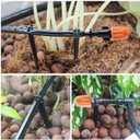 MSDADA Greenhouse Drip Irrigation Kit, 50ft Garden Automatic Irrigation System, 1/4" Blank Distribution Tubing Hose Adjustable Nozzle, Plant Watering System for Garden, Patio, Flower Bed, Lawn