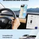 XIREL for Tesla Phone Mount All-Metal | MagSafe-Compatible [Strong Magnetic] Foldable 360 Adjustable for Tesla Model 3/Y/X/S/Juniper/Cybertruck,Fits All Phones+&iPhone17-12,Tesla Accessories