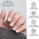 Semi Cured Gel Nail Strips with 30 Pieces–UV Gel Nail Stickers & Nail Wraps, Complete Manicure Kit Includes Prep Pads, Nail File and Wooden Stick, Easy Application, UV Light Required (White French 2B)