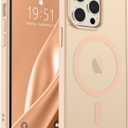 SUPFINE Magnetic for iPhone 13 Pro Max Case (Compatible with MagSafe) (Military Grade Drop Protection) Slim Translucent Matte Shockproof with Anti-Fingerprint Phone Case,Sand Pink