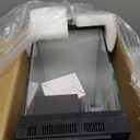 Smart Aquarium Fish Tank with Silent Water Pump, 2.4 Gallon Small Aquarium with Quick Start Kit, Temperature Display, Humidifier and RGB Lights, Perfect for Home, Office, and Decor, Black