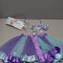 Girls Mermaid Costume Tutu Skirt with Hair Bow Accessories Halloween Princess Party Outfit 3-8 Years