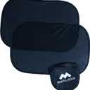 Mindful Design - Car Window Shades for Baby (2 Pack) - 21"x14" Sun Shade Blocker - Glare Shield and UV Rays Protection for Your Child - Side Window Screens for SUV - Mesh Car Window Shades for Baby