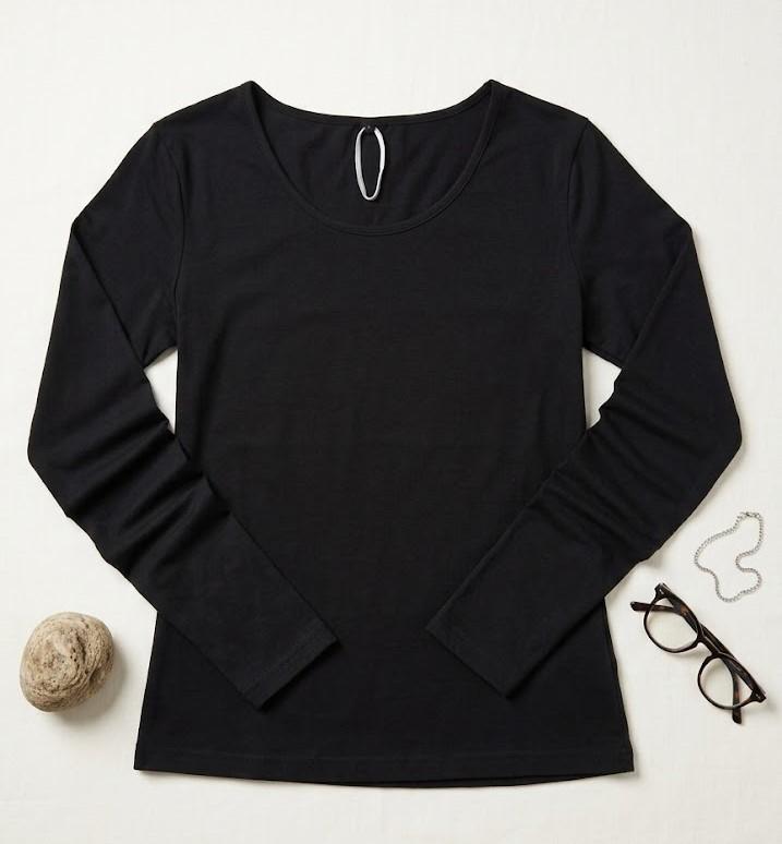 Women's Classic Crew Neck Long Sleeve T-Shirt, Casual Soft Cotton Base Layer, Lightweight Comfortable Tee for Daily Wear S