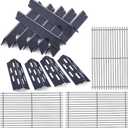OTAMECE 66097 Grill Grates with Grill 66041 66796 Flavorizer Bars Heat Deflectors for Weber Genesis II Grill Parts, E-410, S-410, Genesis II LX E-440, S-440, Porcelain Heat Plate Deflectors