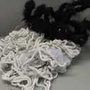 Spider Decorations,Spider Decorations Fake Spider,Cobweb and Spider Terror Decoration Soft with 40g Cotton White and Black Spider Cobweb Props for Halloween