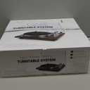 Turntables Belt-Drive Record Player with Wireless Output Connectivity, Vinyl Player Support 33&45 RPM Speed Phono Line USB Digital to PC Recording with Advanced Magnetic Cartridge&Counterweight (Dark Brown)