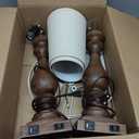 29" Tall Farmhouse Table Lamp for Living Room Set of 2,Vintage Retro Nightstand Lamps with USB C+A Ports & AC Outlet,3-Way Dimmable Touch Bedside Lamp for Bedroom Side Table,Brown