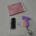 Handheld Micro Tagging Stitch Gun for Clothes - Quick Clothing Fixer - Mini Sewing Kit - Includes 6 Needle, 1000 Black Fasteners & 1000 White Fasteners (Purple)