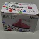 Honoson Mini Craft Iron Mini Heat Press Small Iron 3.93 x 2.36 x 2.76 in Portable Handy Tiny Flatiron with Charging Base Accessory for Fuse Bead Patch DIY Heat Transfer Vinyl(Red)