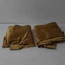 Velvet Gold Curtains 96 inch Length- Living Room Blackout Thermal Window Drapes Darkening Decor Grommet Curtains for Bedroom Set of 2 Panels