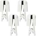Ear Clip Electrode Double, 4PCS Sided Rubber Head Comfortable, Universal Compatibility(White)