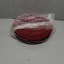 DEAYOU 12 Pack Red Charger Plate, 13-inch Beaded Chargers for Dinner Plates, Plastic Reusable Round Charger Platters for Wedding, Party, Event, Table Setting, Decoration, Holiday