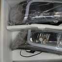 LED DRL Headlights Assembly Compatible with 1999-2007 GMC Sierra/2000-2006 Yukon XL 1500 2500 No Denali Models Replacements Clear Reflector Black Housing