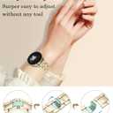 Wearlizer Metal Band Compatible with Samsung Galaxy Watch 7 6 5 4 FE Active 2 40mm 44mm/Watch 6 4 Classic 43mm 47mm 42mm 46mm/Watch 5 Pro 45mm Bands, 20mm Dressy Stainless Steel Chain Strap Women