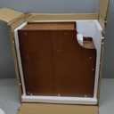 SOBIBO Small Nightstand, Narrow Nightstand, Solid Slim Wood Night Stand for Small Spaces, Couch, Walnut Color 7.87in Wide